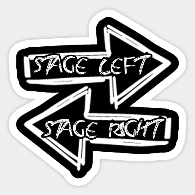 Stage Left Stage Right Theatre Sticker by zellaarts